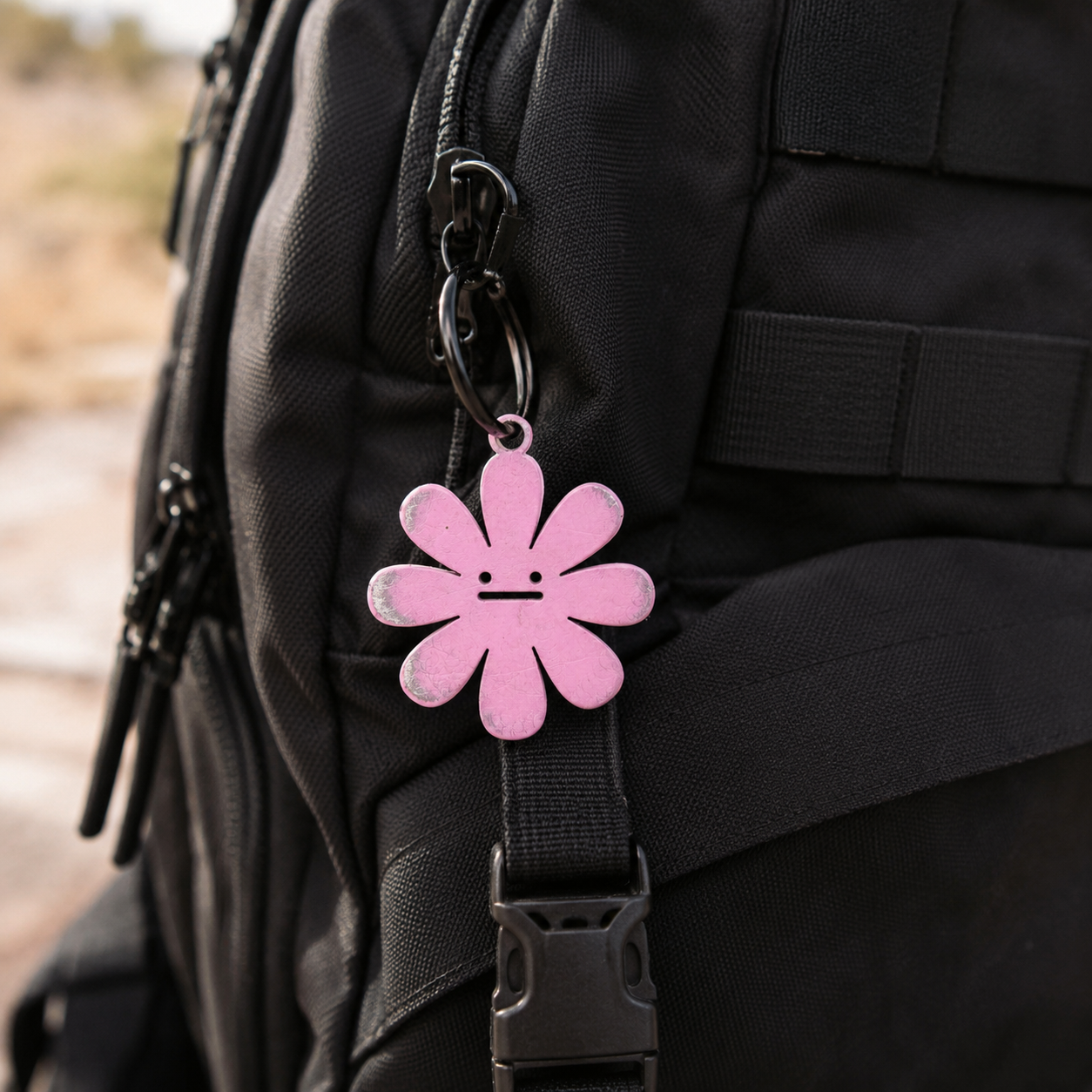 Emotionally Unavailable Flower Steel Forge™ Tag | Keychain & Bag Charm