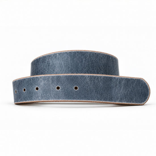 Stone Gray Leather Belt Strap