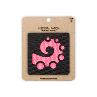 Octopus tentacle tactical patch 2x2 black pink 500D Cordura morale patch hook velcro