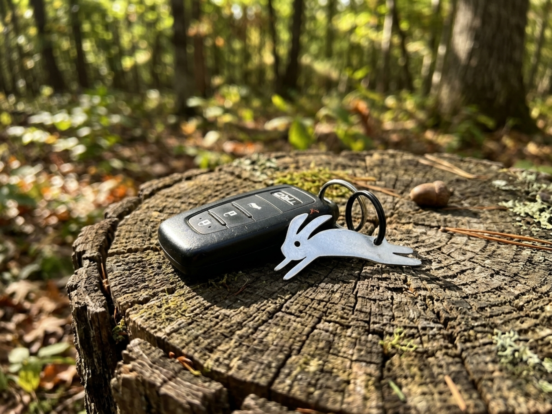 Lucky Rabbit Steel Forge™ Tag | Keychain & Bag Charm
