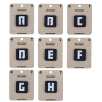 Mini Black and Reflective Silver Alpha-Numeric Tactical Patches