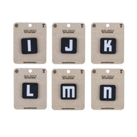 Mini Black and Reflective Silver Alpha-Numeric Tactical Patches