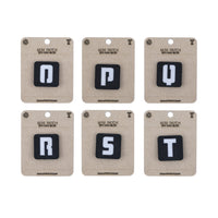 Mini Black and Reflective Silver Alpha-Numeric Tactical Patches