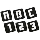 Mini Black and Reflective Silver Alpha-Numeric Tactical Patches