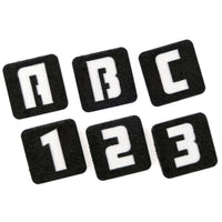 Mini Black and Reflective Silver Alpha-Numeric Tactical Patches