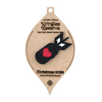 Love Bomb and Big Snowflake Tactical Patch Christmas Ornament Set