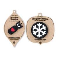 Love Bomb and Big Snowflake Tactical Patch Christmas Ornament Set
