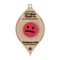 Sad Face and Coal Lump Tactical Patch Christmas Ornament Set