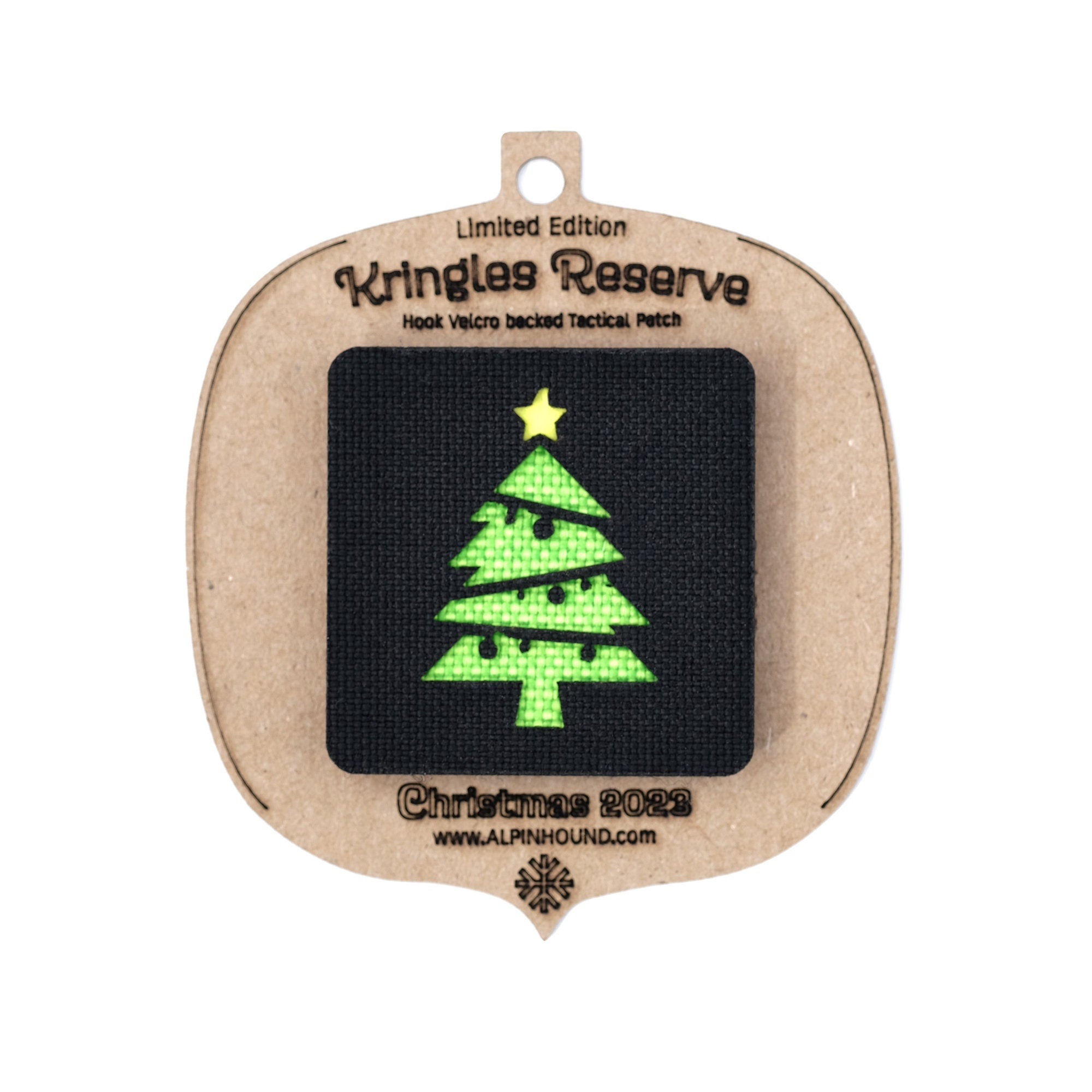 Christmas Tree and Present Tactical Patch Christmas Ornament Set