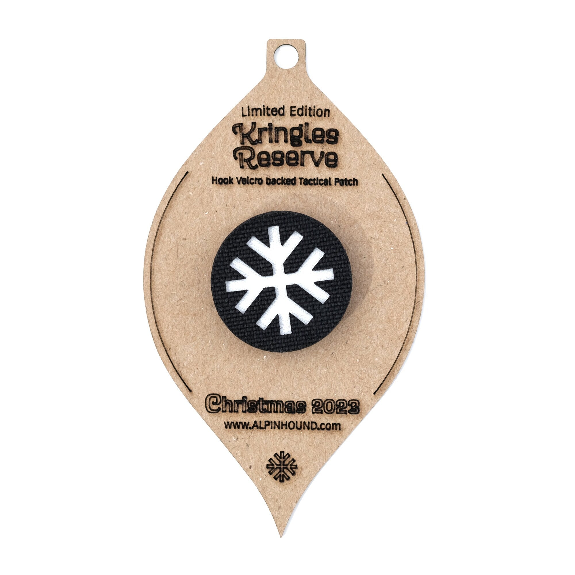 Snowflake and Red Nosed Reindeer Tactical Patch Christmas Ornament Set