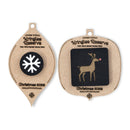 Snowflake and Red Nosed Reindeer Tactical Patch Christmas Ornament Set