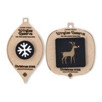 Snowflake and Red Nosed Reindeer Tactical Patch Christmas Ornament Set