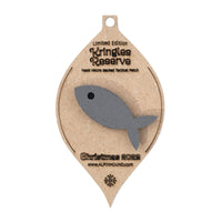 Fish and Bigfoot Tactical Patch Christmas Ornament Set