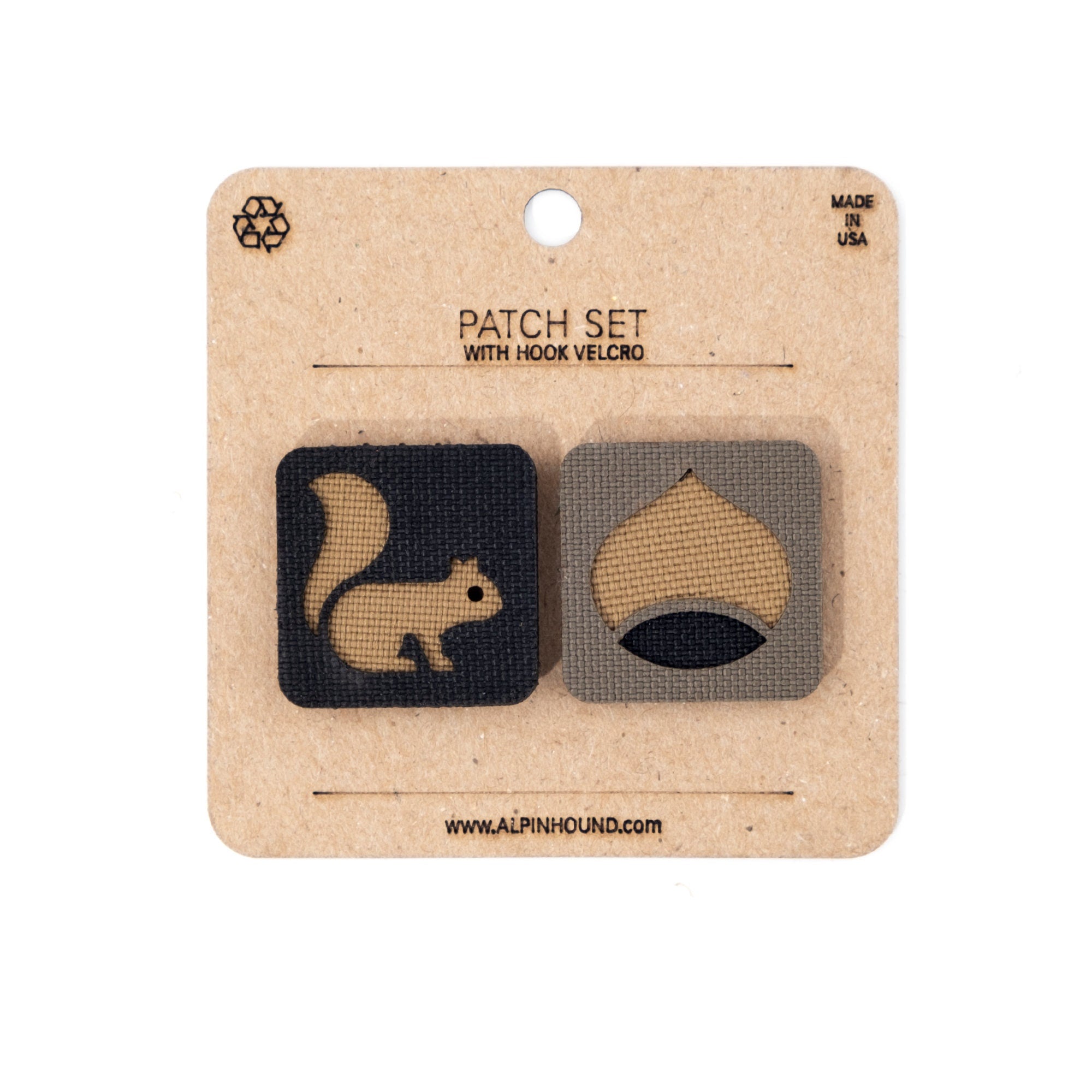 Squirrel and Acorn Tactical Patch Set 1X1