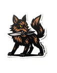 Knife Fox Sticker | Waterproof Vinyl Decal | For Toolboxes, skateboards, laptops and water bottles