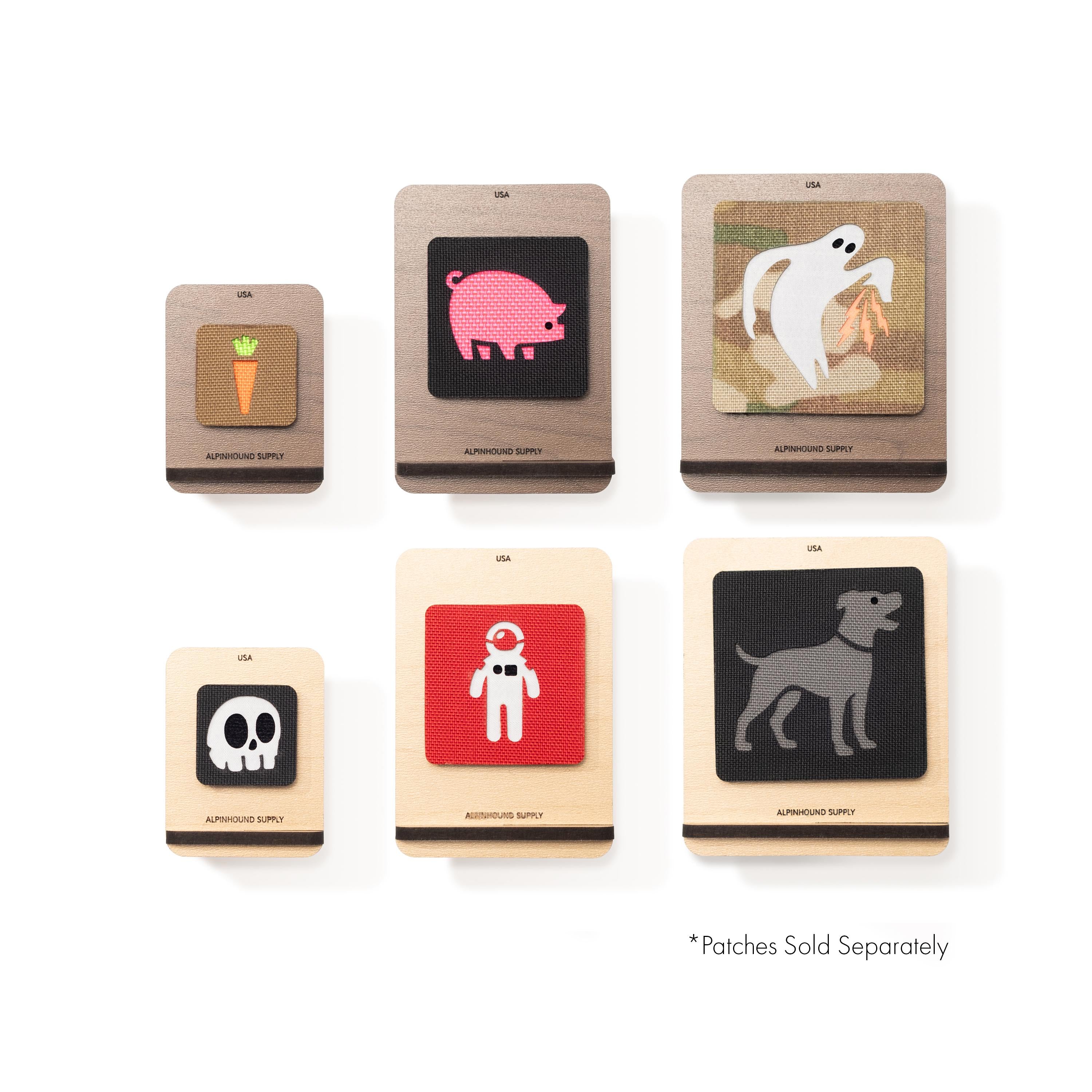 Wooden Tactical Patch Display Stand