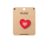 Mini Red and Pink Heart Tactical Patch 1X1