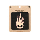 Flaming Skull Reflective Tactical Patch 2X2