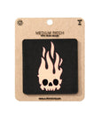 Flaming Skull Reflective Tactical Patch 2X2