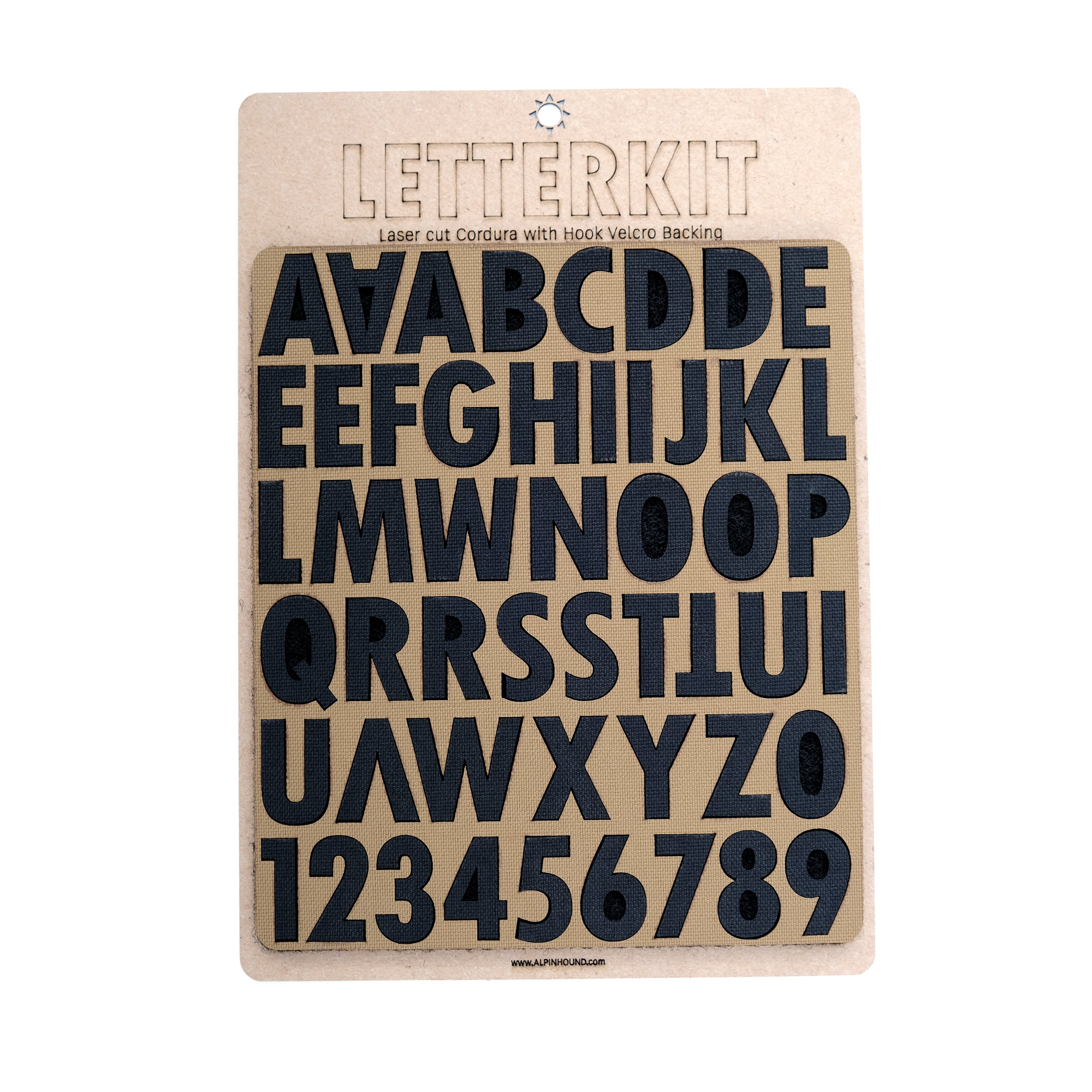 Tactical Alphabet & Numerals Set with Hook Velcro Backing