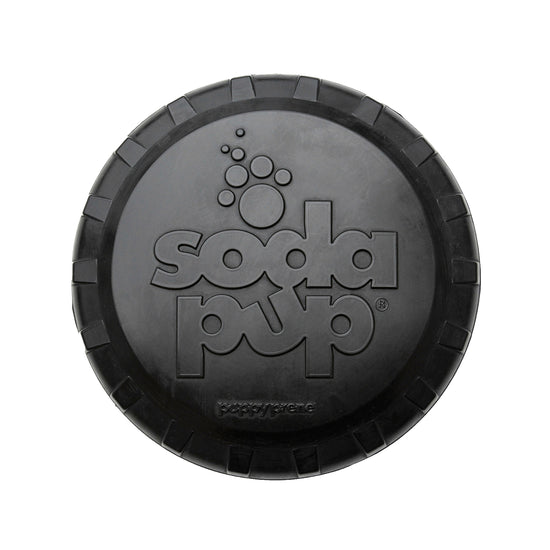 SP Magnum Bottle Top Flyer Ultra Durable Rubber Retrieving Frisbee - Large - Black