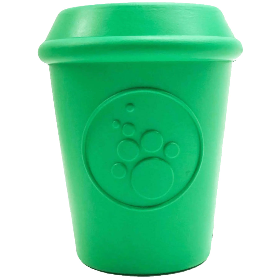 Coffee Cup Durable Rubber Chew Toy and Treat Dispenser