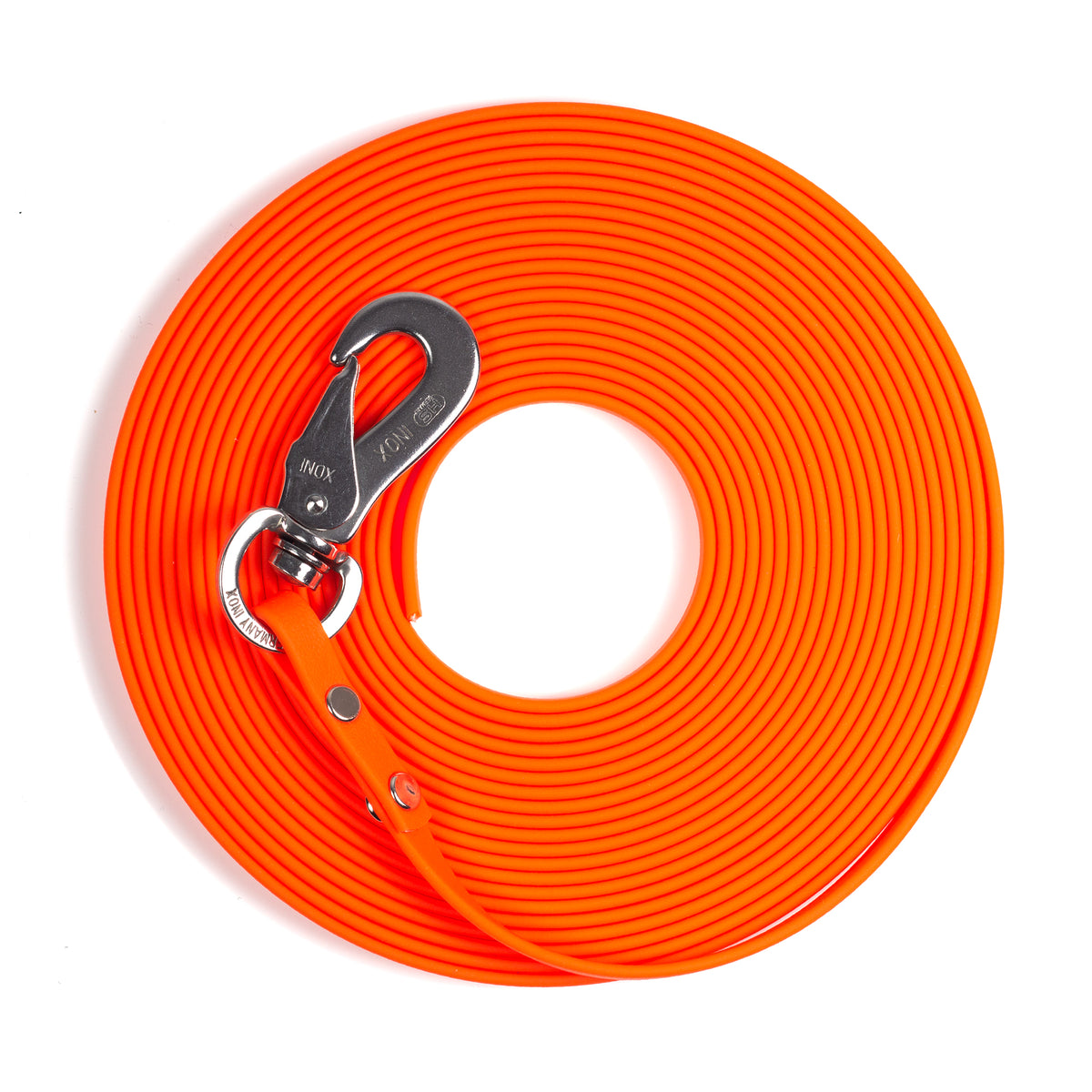 25 feet / Blaze Orange / Stainless Steel Snaphook