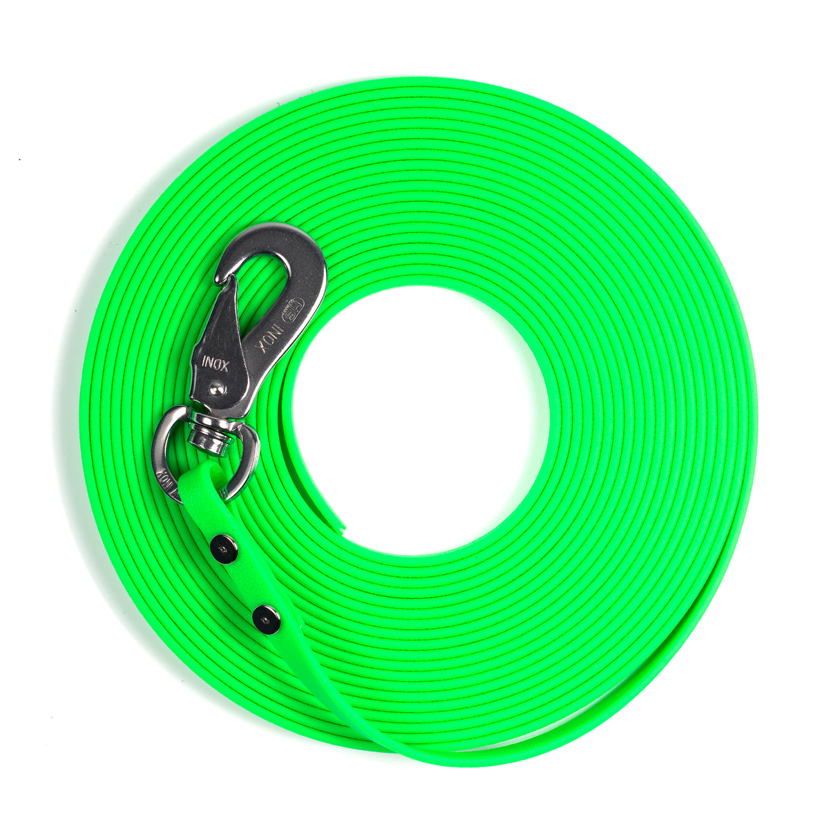 25 feet / Bright Green / Stainless Steel Snaphook