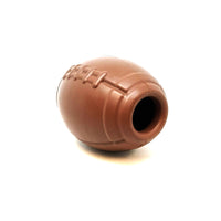 MKB Football Durable Rubber Chew Toy and Treat Dispenser - Large - Brown
