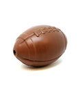 MKB Football Durable Rubber Chew Toy and Treat Dispenser - Large - Brown
