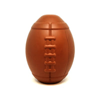 MKB Football Durable Rubber Chew Toy and Treat Dispenser - Large - Brown