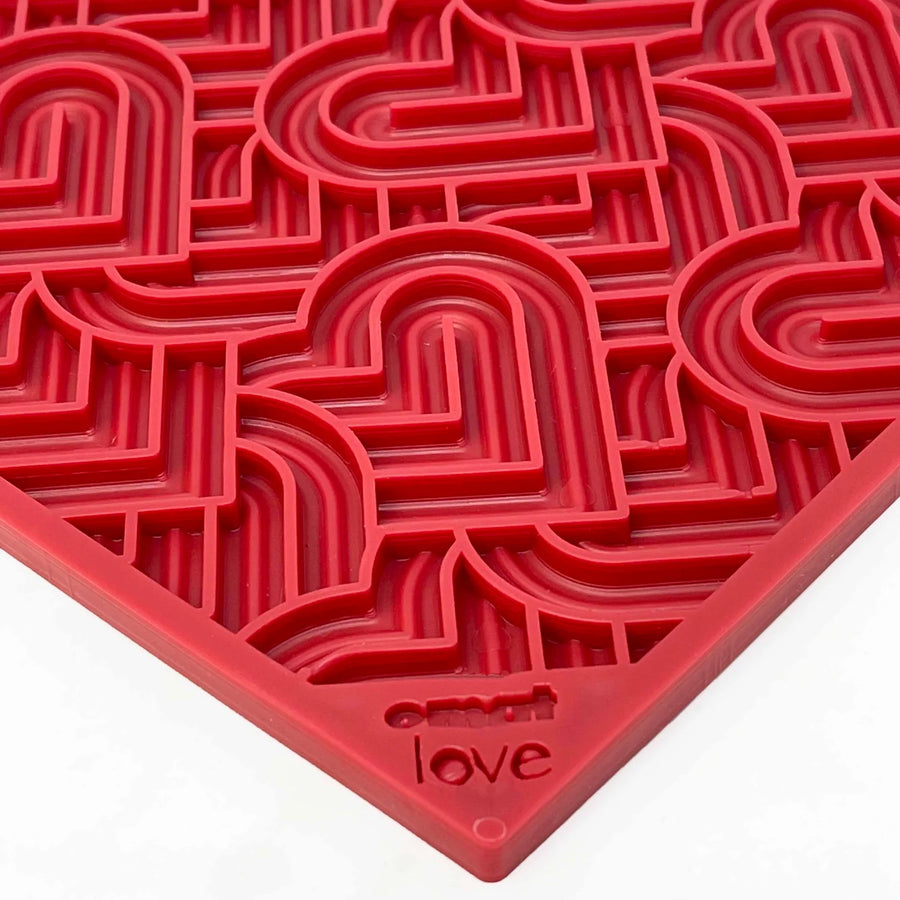 Heart Design "LOVE" EMat Enrichment Lick Mat
