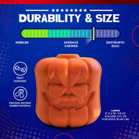 MKB Jack O' Lantern Rubber Chew Toy & Treat Dispenser