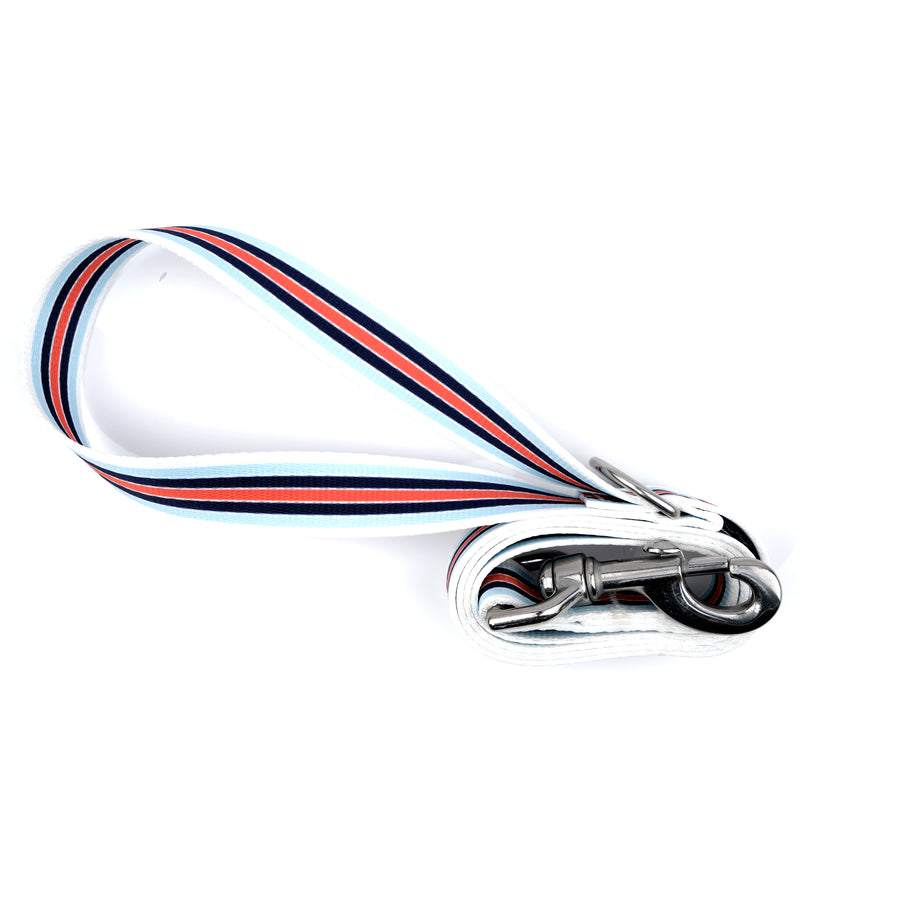 Racing Stripe Leash with Stainless Steel Snaphook and D-Ring
