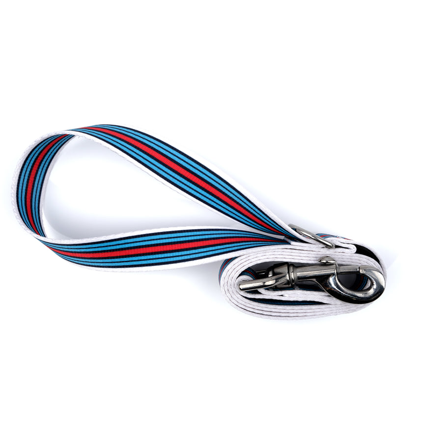 Racing Stripe Leash with Stainless Steel Snaphook and D-Ring