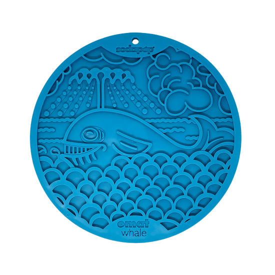 Whale Design EMat Enrichment Lick Mat with Suction Cups
