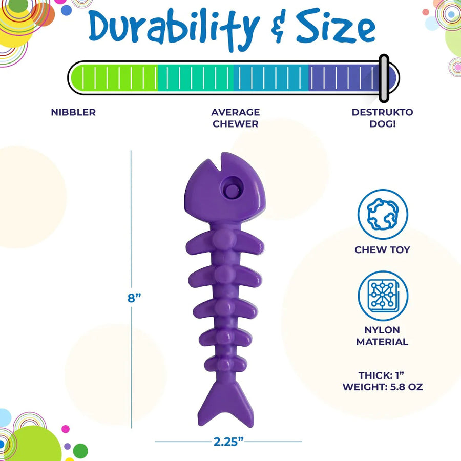Fish Bone Ultra Durable Nylon Chew Toy